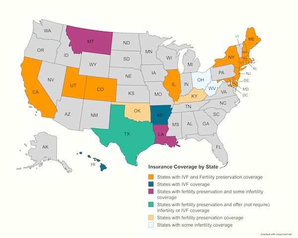 fertility benefits for employees coverage by state