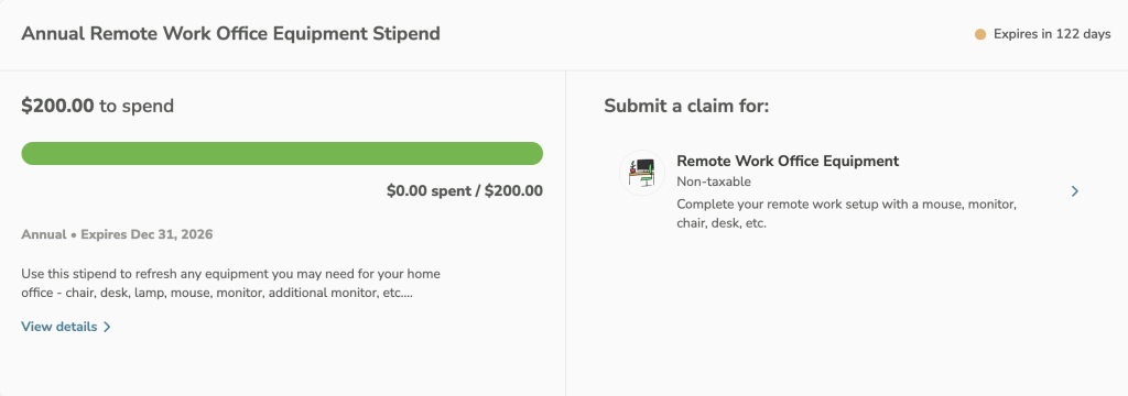 Home Office Stipend Example Compt 2026