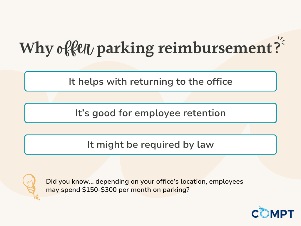 why parking reimbursement stipend for employees