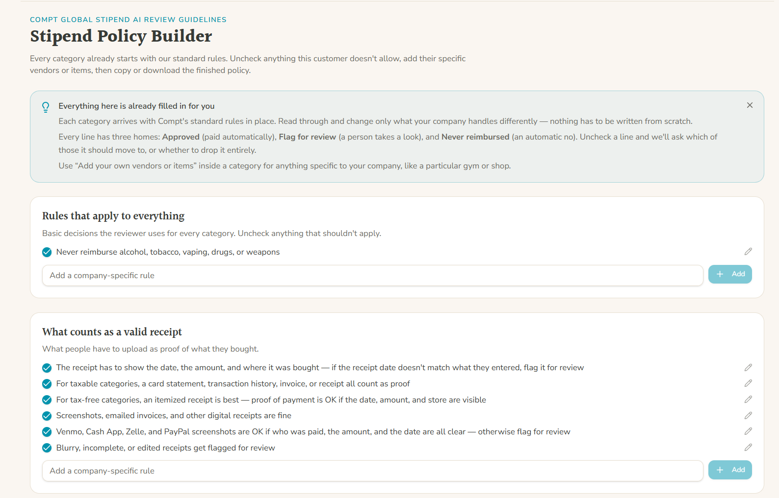How to Step 2 Stipend Policy Builder Compt